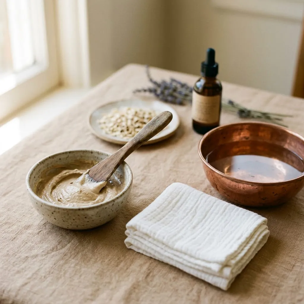 Cleansing step of a facial treatment in progress at Sweet & Smile Massage in Daly City