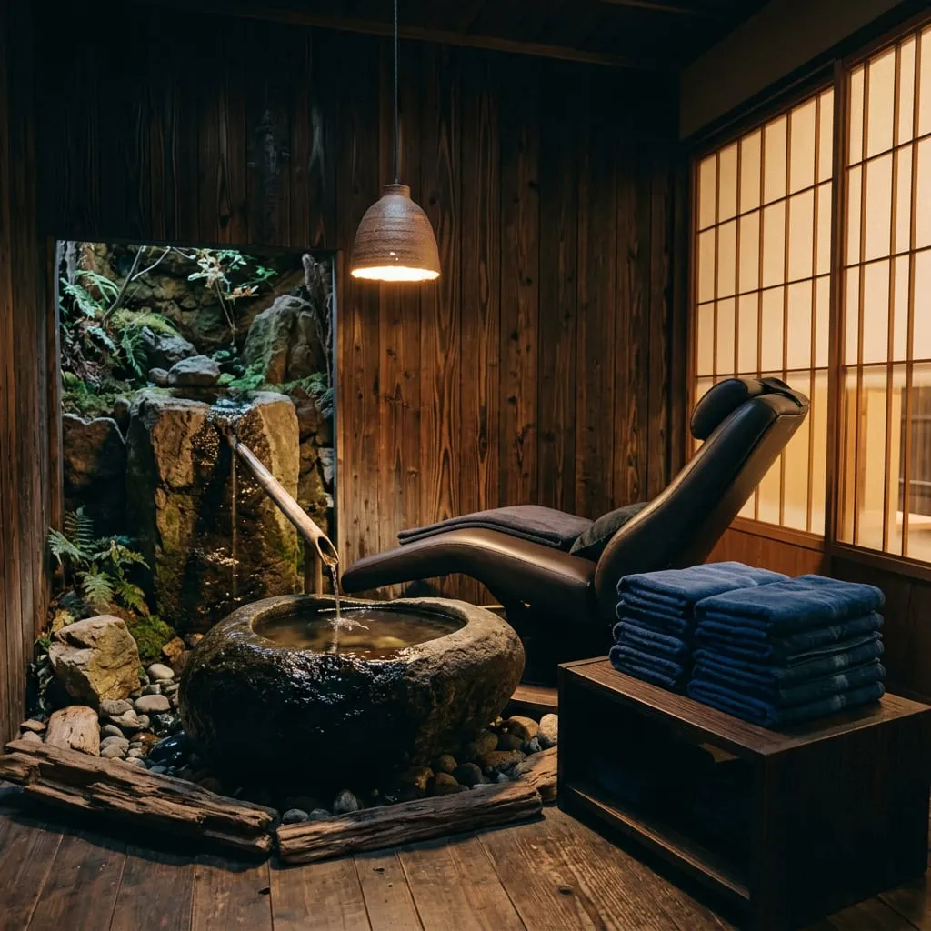 Head spa treatment at the basin, lather worked through sectioned hair — Sweet & Smile Massage, Daly City